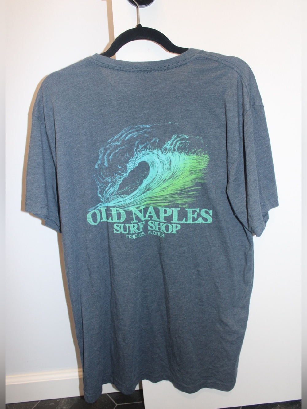 Vintage Old Naples Surf Shop Florida Graphic Tee Size XL / TG Blue